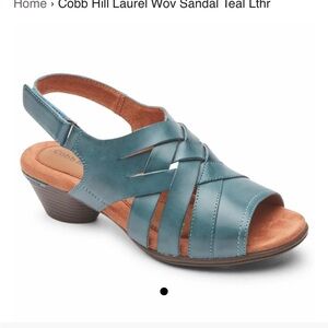 Cobb Hill by New Balance Women's Teal Leather Sandals